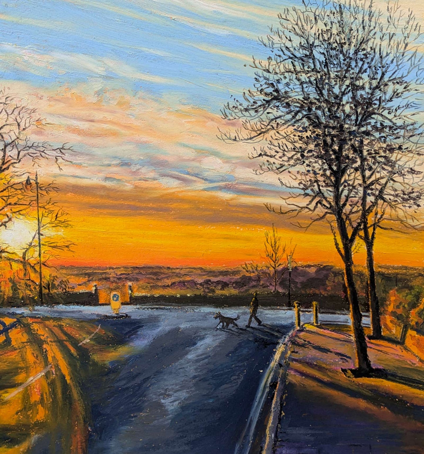 Walking into the evening calm