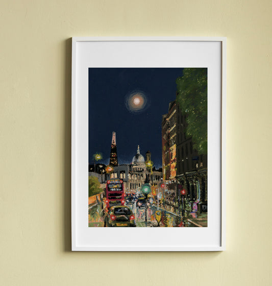 The moon over London Streets