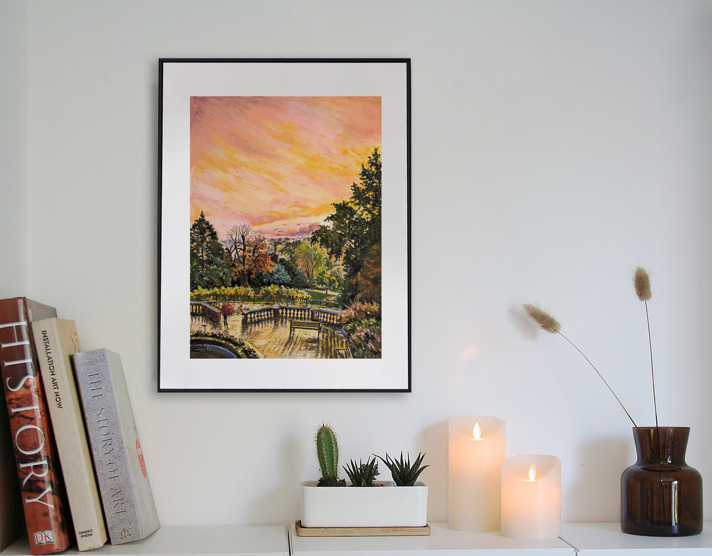 Whispers of Rain, original artwork, framed