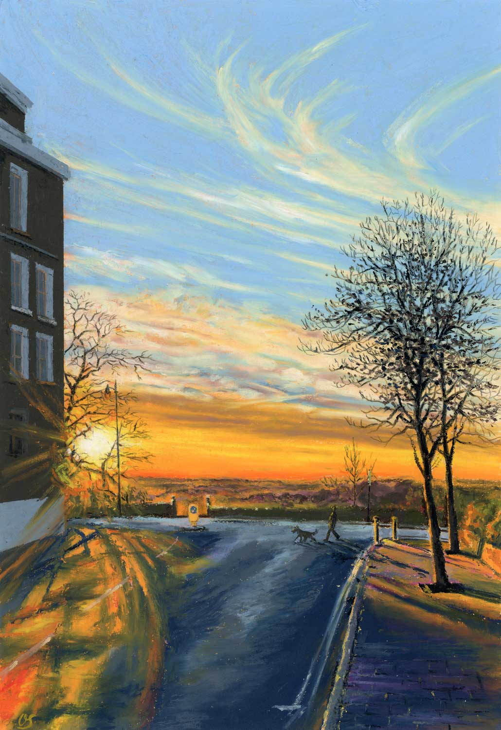 Walking into the evening calm