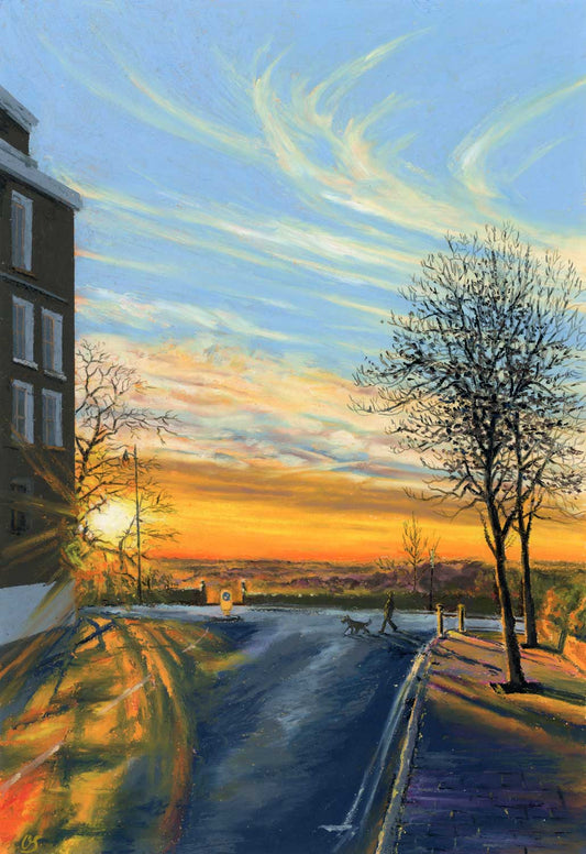 Walking into the evening calm